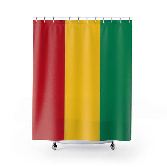 Guinea Flag Stylish Design 71" x 74" Elegant Waterproof Shower Curtain for a Spa - Picture 2 of 3